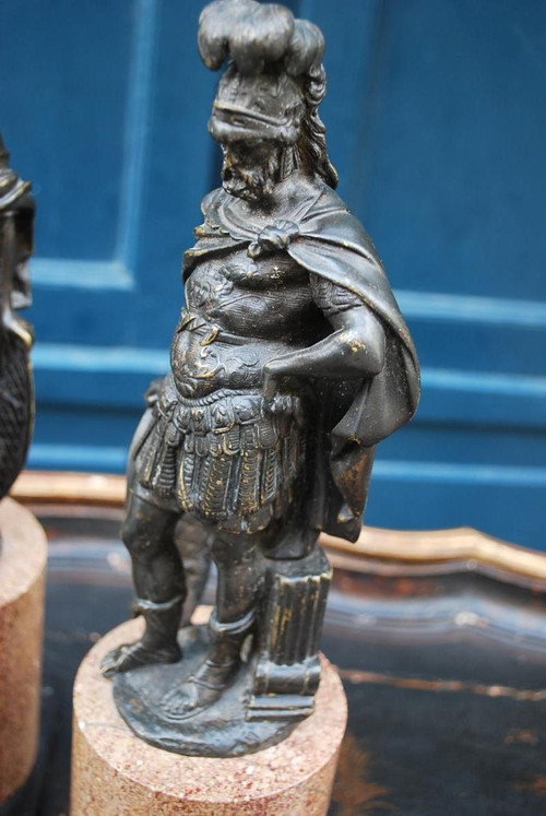 Paar Bronzestatuen, die Mars und Venus darstellen, Italien XVIII