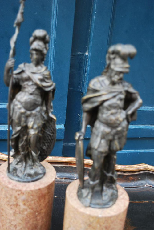 Paar Bronzestatuen, die Mars und Venus darstellen, Italien XVIII
