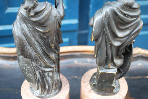 Paar Bronzestatuen, die Mars und Venus darstellen, Italien XVIII