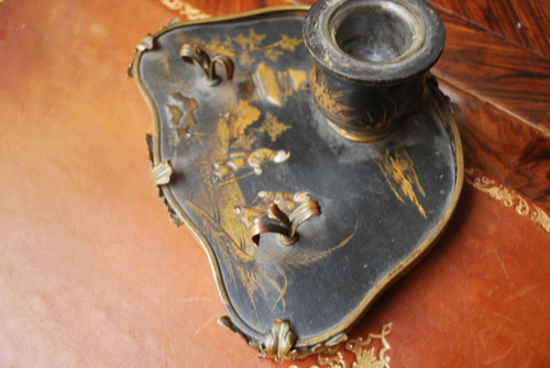 Inkwell In Varnish Martin Chinese Decor, Louis XV