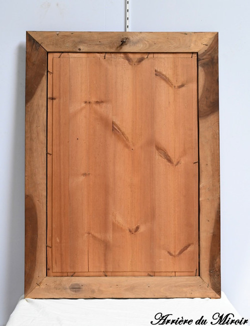 Rectangular Walnut Mirror - Late 19th Century