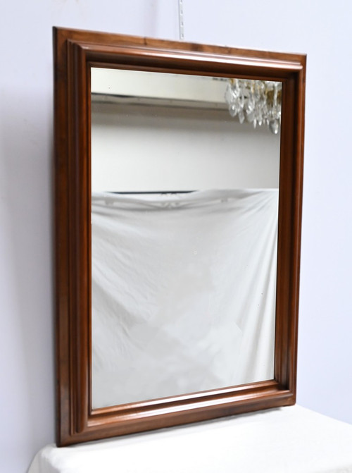 Rectangular Walnut Mirror - Late 19th Century