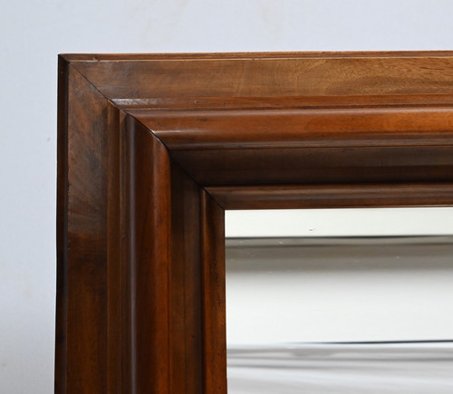 Rectangular Walnut Mirror - Late 19th Century