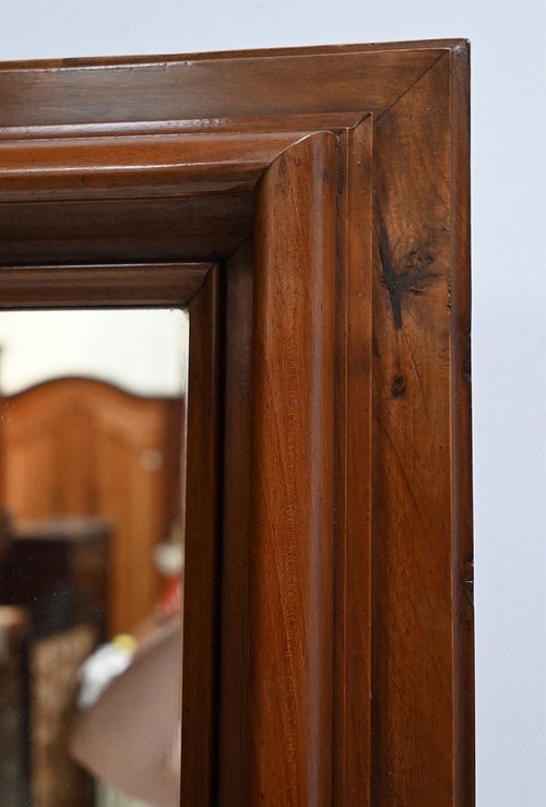 Rectangular Walnut Mirror - Late 19th Century