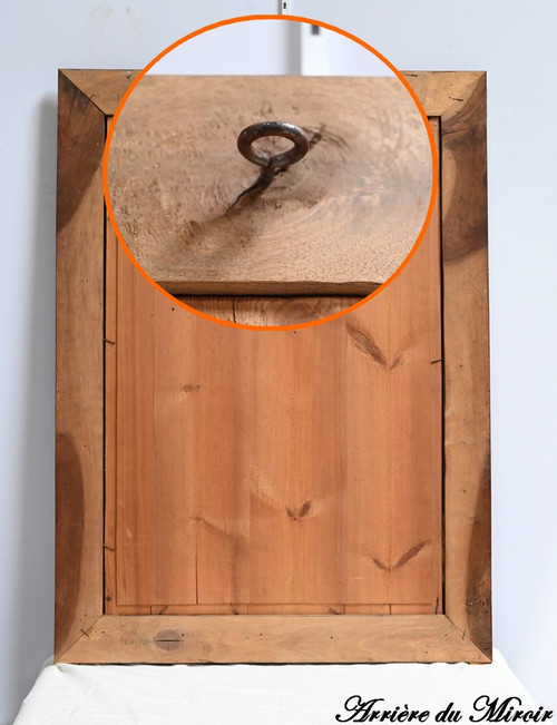 Rectangular Walnut Mirror - Late 19th Century
