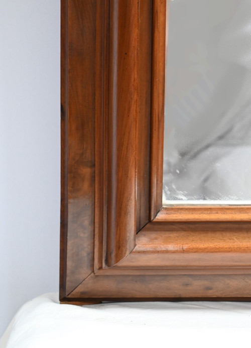 Rectangular Walnut Mirror - Late 19th Century