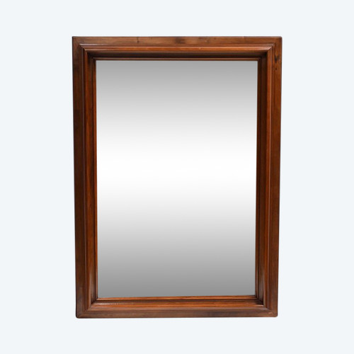 Rectangular Walnut Mirror - Late 19th Century