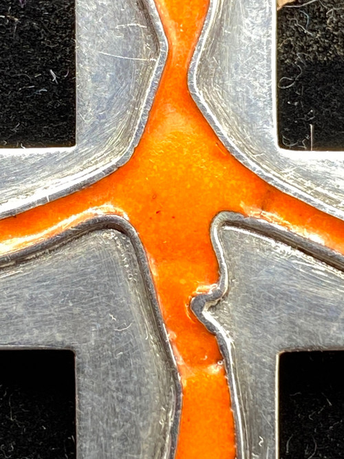 CROCE IN ARGENTO SMALTATA
