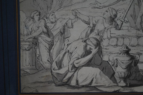 Pen Drawing: The Death Of Dido, Work Early XVIII