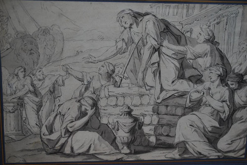 Pen Drawing: The Death Of Dido, Work Early XVIII