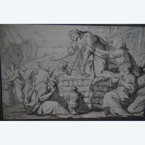Pen Drawing: The Death Of Dido, Work Early XVIII