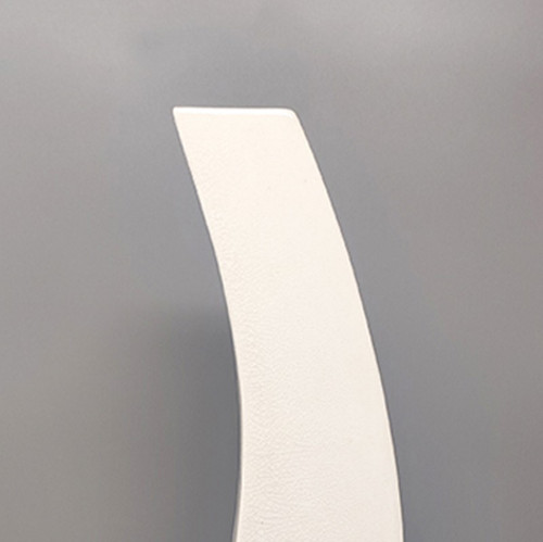 1970 Beautiful Space Age white ceramic vase by Franco Pozzi. Made in Italy