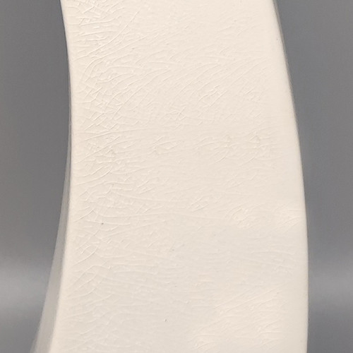 1970 Beautiful Space Age white ceramic vase by Franco Pozzi. Made in Italy