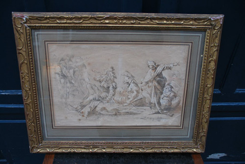 Drawing XVII, Meeting Of Characters D After Salvator Rosa