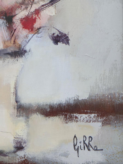 Pierre GIRRE, Gemälde Blumenstrauß Jahre 1960/1970 "Légèreté".