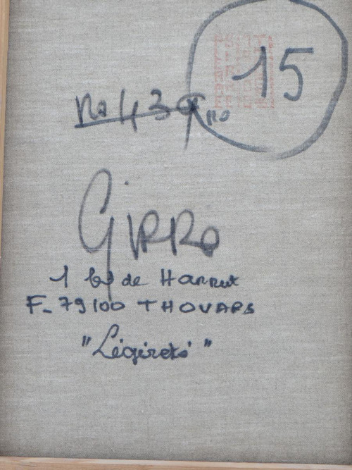 Pierre GIRRE, Gemälde Blumenstrauß Jahre 1960/1970 "Légèreté".