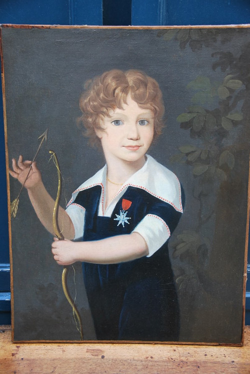 Portrait d'un Jeune Garçon à l'Arc, XIXe siècle