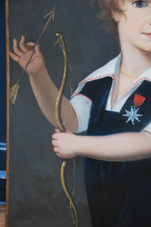 Portrait d'un Jeune Garçon à l'Arc, XIXe siècle