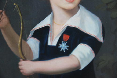 Portrait d'un Jeune Garçon à l'Arc, XIXe siècle
