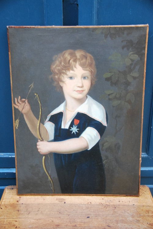 Portrait d'un Jeune Garçon à l'Arc, XIXe siècle
