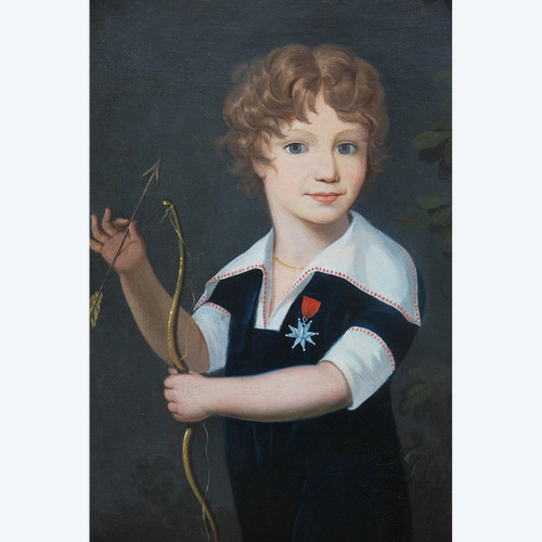 Portrait d'un Jeune Garçon à l'Arc, XIXe siècle