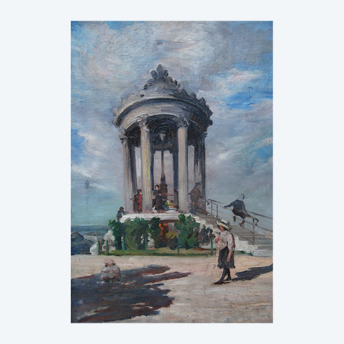 Der Kiosk, Öl auf Leinwand, signiert