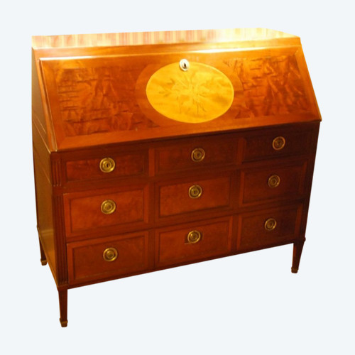 Commode scriban En Acajou Travail Nantais époque Louis XVI