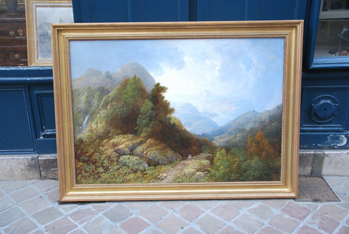 Important Mountain Landscape By François Diday