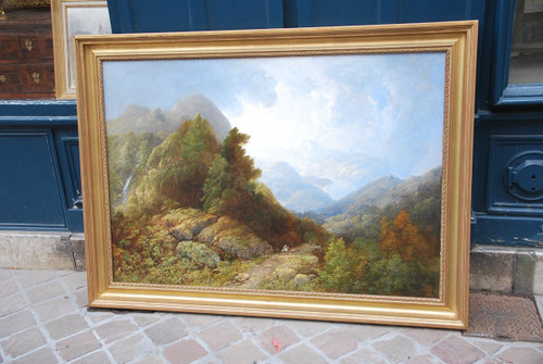 Important Mountain Landscape By François Diday