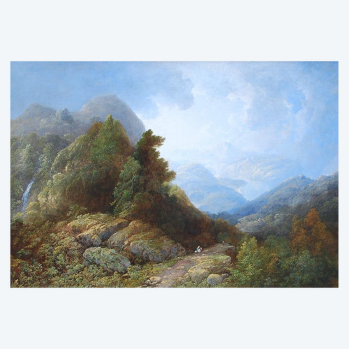Important Mountain Landscape By François Diday