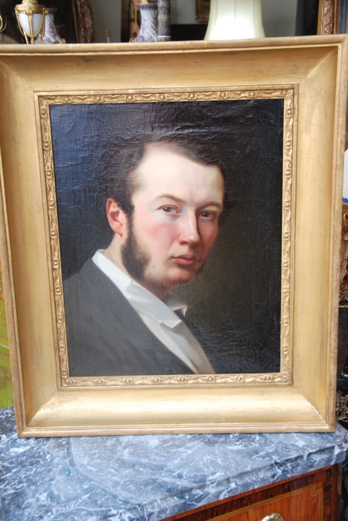 Portrait d'Homme école Suédoise XIXe siècle