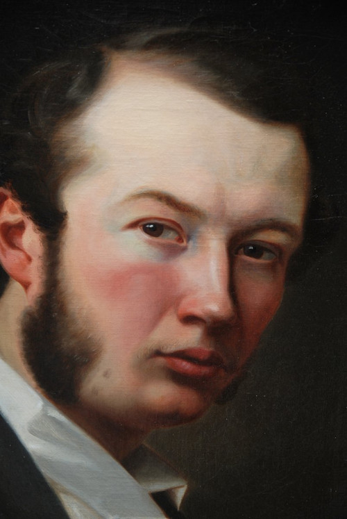 Portrait d'Homme école Suédoise XIXe siècle