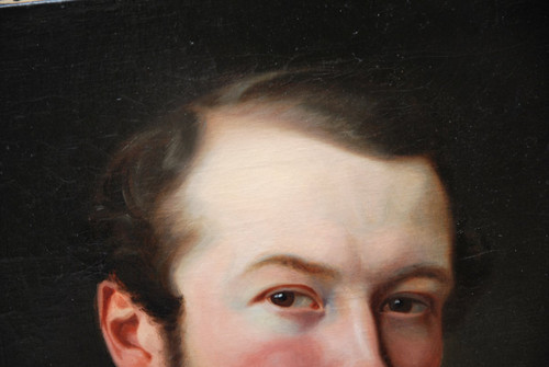 Portrait d'Homme école Suédoise XIXe siècle