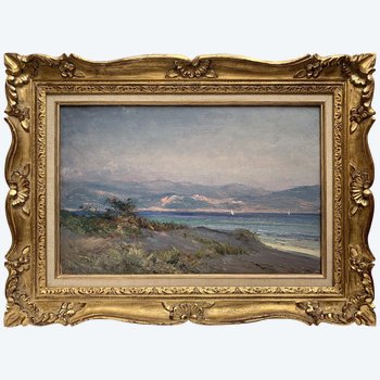 Emile WEGELIN (1875-1962) - Voiliers sur le Lac Léman - Huile sur toile