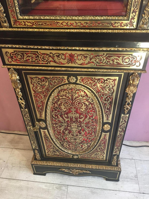 Showcase In Boulle Marquetry From Napoleon III Period