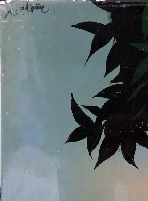 Vietnam 1950s/1960s, Hanoi School, Large Lacquer Panel Animated Lakescape.