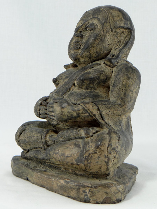 China Um 1900 oder früher, Putai oder Opulenter Buddha aus Terrakotta.