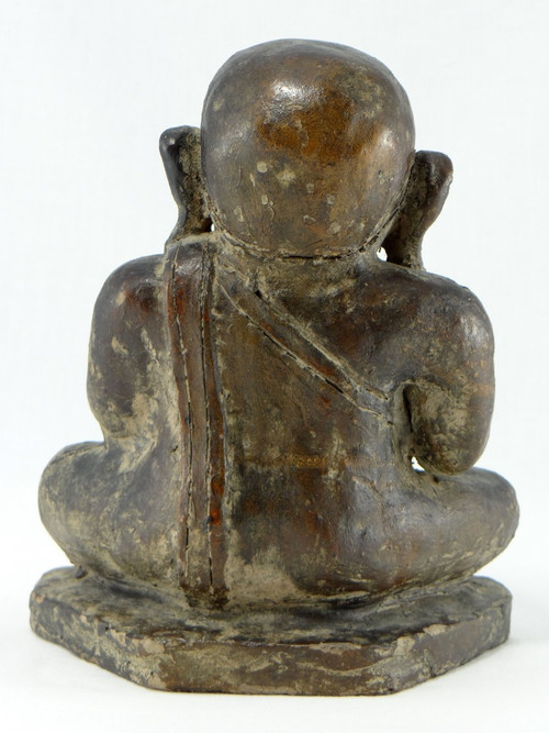 China Um 1900 oder früher, Putai oder Opulenter Buddha aus Terrakotta.
