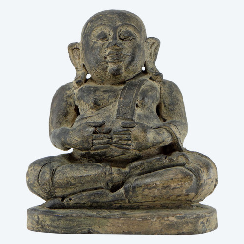 China Um 1900 oder früher, Putai oder Opulenter Buddha aus Terrakotta.
