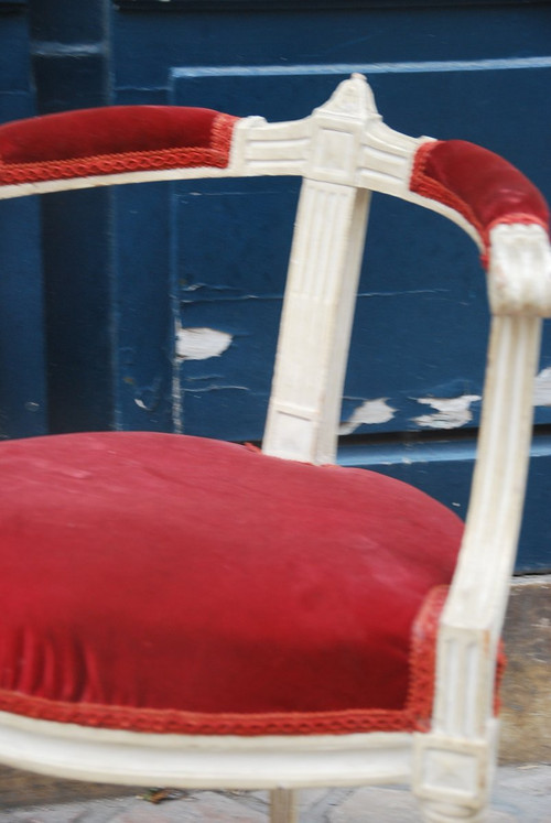 Charmant Petit Fauteuil d'Enfant époque Louis XVI, XVIIIe siècle