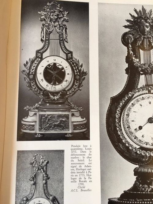 Pendule Lyre D’époque Louis XVI