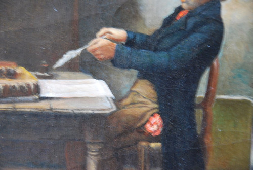 Huile Le Clerc De Notaire, Travail Du XIXe siècle