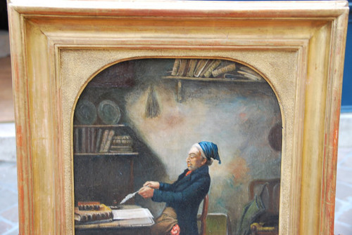 Huile Le Clerc De Notaire, Travail Du XIXe siècle