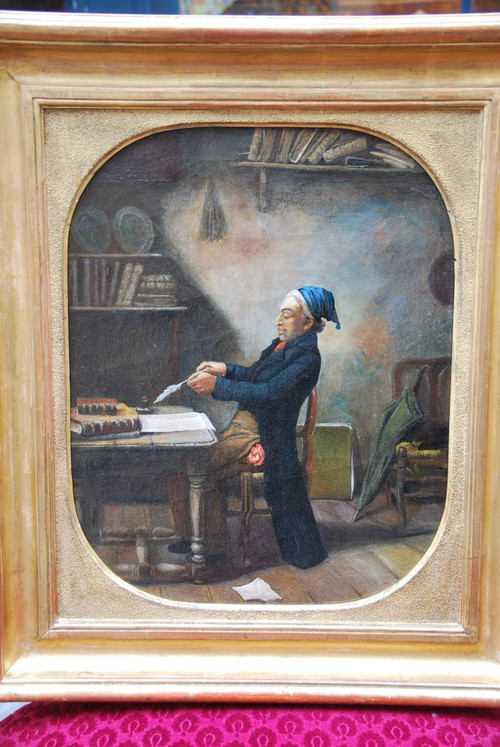Huile Le Clerc De Notaire, Travail Du XIXe siècle
