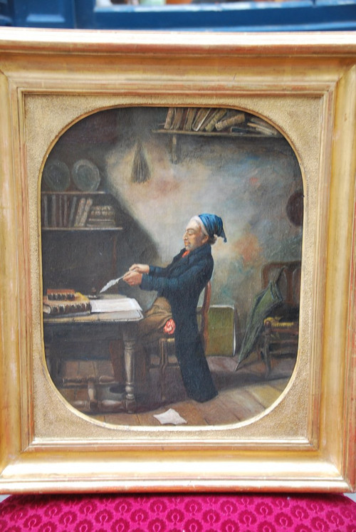 Huile Le Clerc De Notaire, Travail Du XIXe siècle