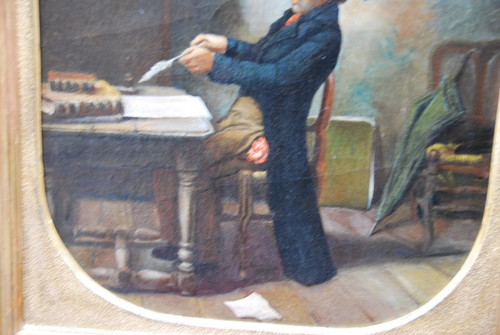 Huile Le Clerc De Notaire, Travail Du XIXe siècle