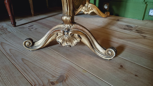 écran à Châssis Coulissant D’époque Louis XV En Bois Doré.
