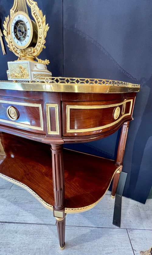 Console d'epoca Luigi XVI con timbro De Birckel