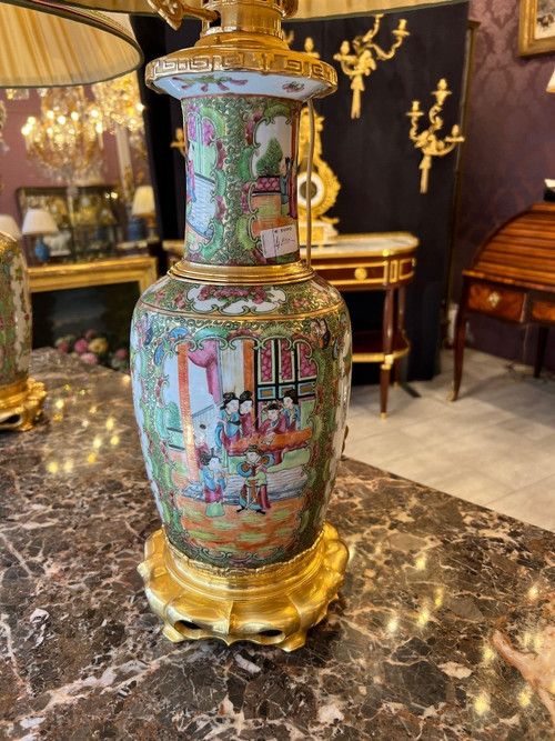 Pair Of China Porcelain Lamps
