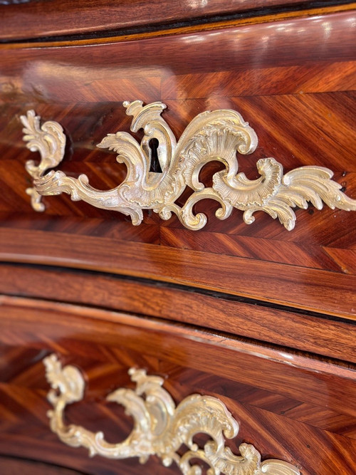 Commode Estampillée I C Saunier, Bronzes Au C Couronné